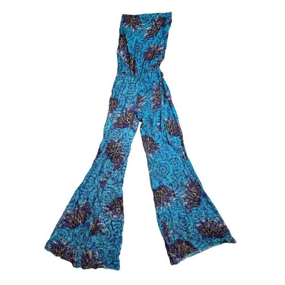 Fisico Cristina Ferrari Wide Leg Strapless Jumpsuit Made in Italy Small - Picture 2 of 9